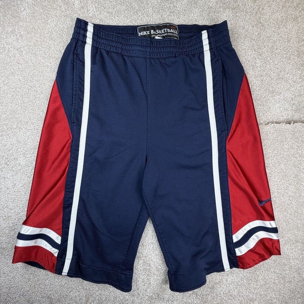 Nike Men's Athletic Shorts - Navy and Red